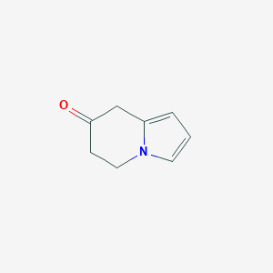 molecular formula C8H9NO B3360471 5,6-二氢-8H-吲哚并[1,2-c]氮杂环庚-7-酮 CAS No. 89059-10-9
