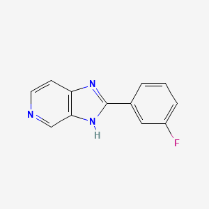 molecular formula C12H8FN3 B3360497 2-(3-fluorophenyl)-3H-imidazo[4,5-c]pyridine CAS No. 89074-94-2