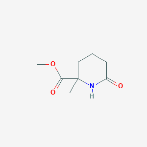 molecular formula C8H13NO3 B3360522 Methyl 2-methyl-6-oxopiperidine-2-carboxylate CAS No. 89115-90-2