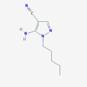 1H-Pyrazole-4-carbonitrile, 5-amino-1-pentyl-