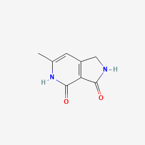 molecular formula C8H8N2O2 B3360534 6-甲基-1H-吡咯并[3,4-c]吡啶-3,4(2H,5H)-二酮 CAS No. 89159-34-2