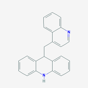 molecular formula C23H18N2 B3360568 Acridine, 9,10-dihydro-9-(4-quinolinylmethyl)- CAS No. 89313-71-3