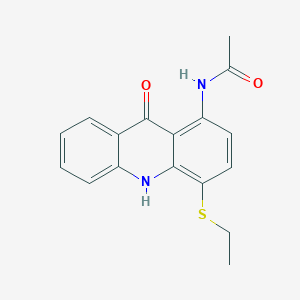 molecular formula C17H16N2O2S B3360576 N-[4-(Ethylsulfanyl)-9-oxo-9,10-dihydroacridin-1-YL]acetamide CAS No. 89331-36-2