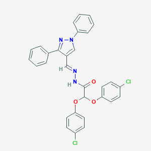 molecular formula C30H22Cl2N4O3 B336060 2,2-bis(4-chlorophenoxy)-N'-[(1,3-diphenyl-1H-pyrazol-4-yl)methylene]acetohydrazide 