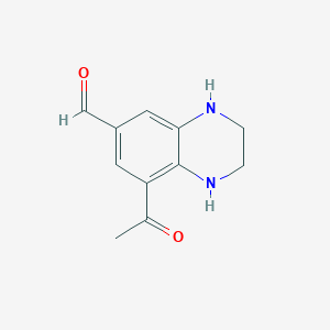 8-Acetyl-1,2,3,4-tetrahydroquinoxaline-6-carbaldehyde