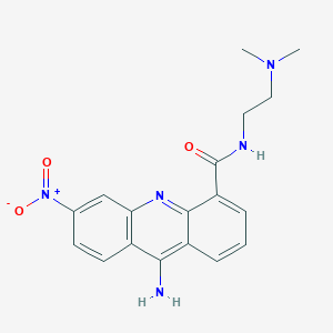 molecular formula C18H19N5O3 B3360666 9-Amino-N-[2-(dimethylamino)ethyl]-6-nitroacridine-4-carboxamide CAS No. 89459-54-1