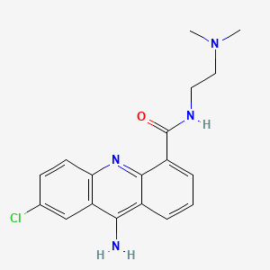 molecular formula C18H19ClN4O B3360678 4-Acridinecarboxamide, 9-amino-7-chloro-N-[2-(dimethylamino)ethyl]- CAS No. 89459-62-1
