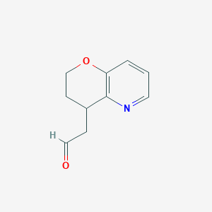molecular formula C10H11NO2 B3360685 2H-Pyrano[3,2-b]pyridine-4-acetaldehyde, 3,4-dihydro- CAS No. 89479-83-4