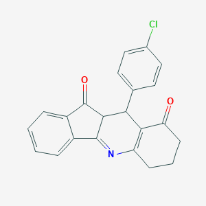 molecular formula C22H16ClNO2 B336071 10-(4-chlorophenyl)-7,8,10,10a-tetrahydro-6H-indeno[1,2-b]quinoline-9,11-dione 