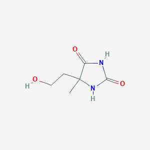 molecular formula C6H10N2O3 B3360717 5-(2-Hydroxyethyl)-5-methylimidazolidine-2,4-dione CAS No. 89601-00-3