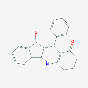 molecular formula C22H17NO2 B336073 10-Phenyl-7,8,10,10a-tetrahydro-6H-indeno[1,2-b]quinoline-9,11-dione 