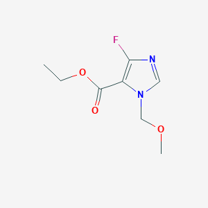 molecular formula C8H11FN2O3 B3360741 1H-Imidazole-5-carboxylic acid, 4-fluoro-1-(methoxymethyl)-, ethyl ester CAS No. 89676-67-5