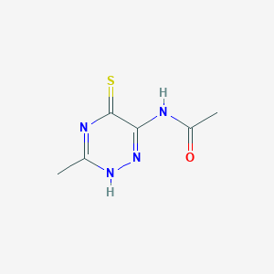 molecular formula C6H8N4OS B3360751 N-(3-Methyl-5-sulfanylidene-2,5-dihydro-1,2,4-triazin-6-yl)acetamide CAS No. 89730-70-1