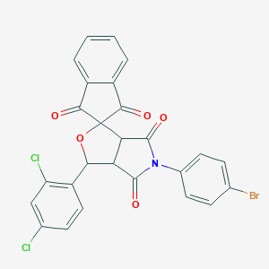 5-(4-bromophenyl)-1-(2,4-dichlorophenyl)spiro[3a,6a-dihydro-1H-furo[3,4-c]pyrrole-3,2'-indene]-1',3',4,6-tetrone