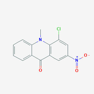 molecular formula C14H9ClN2O3 B3360894 4-Chloro-10-methyl-2-nitroacridin-9(10H)-one CAS No. 90019-38-8