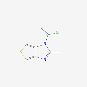 molecular formula C8H7ClN2S B3360895 1-(1-Chloroethenyl)-2-methyl-1H-thieno[3,4-d]imidazole CAS No. 90070-06-7