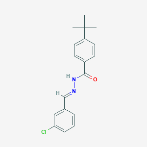 molecular formula C18H19ClN2O B336091 4-tert-butyl-N'-(3-chlorobenzylidene)benzohydrazide 