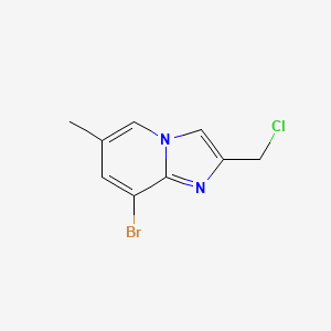 molecular formula C9H8BrClN2 B3360913 8-Bromo-2-(chloromethyl)-6-methylimidazo[1,2-A]pyridine CAS No. 901124-75-2