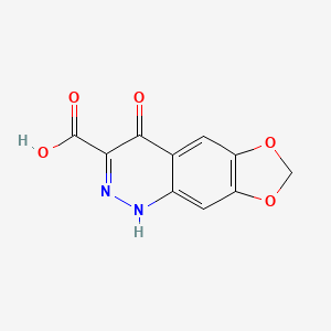 molecular formula C10H6N2O5 B3360940 4-Oxo-1,4-dihydro-7H-[1,3]dioxolo[4,5-g]cinnoline-3-carboxylic acid CAS No. 90298-76-3