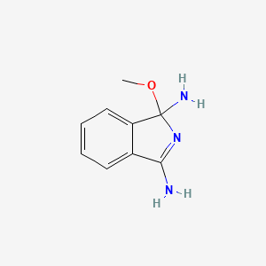 molecular formula C9H11N3O B3360945 1-Methoxy-1H-isoindole-1,3-diamine CAS No. 90328-20-4