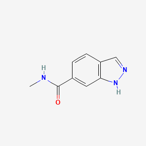 molecular formula C9H9N3O B3360993 N-甲基-1H-吲唑-6-甲酰胺 CAS No. 906000-49-5