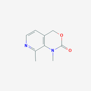 molecular formula C9H10N2O2 B3361000 2H-Pyrido[3,4-d][1,3]oxazin-2-one, 1,4-dihydro-1,8-dimethyl- CAS No. 90620-65-8
