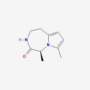 molecular formula C10H14N2O B3361017 (5S)-5,7-dimethyl-1,2,3,5-tetrahydropyrrolo[1,2-d][1,4]diazepin-4-one CAS No. 908569-15-3