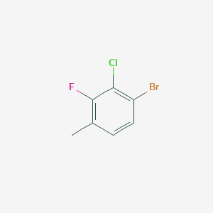 molecular formula C7H5BrClF B3361019 1-Bromo-2-chloro-3-fluoro-4-methylbenzene CAS No. 909122-30-1