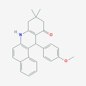 molecular formula C26H25NO2 B336104 12-(4-methoxyphenyl)-9,9-dimethyl-8,9,10,12-tetrahydrobenzo[a]acridin-11(7H)-one CAS No. 5706-86-5
