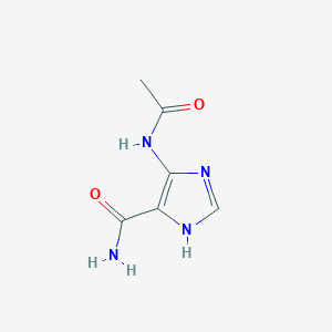 molecular formula C6H8N4O2 B3361054 Imidazole-5-carboxamide, 4-acetamido- CAS No. 91026-74-3