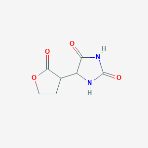 molecular formula C7H8N2O4 B3361076 5-(2-Oxooxolan-3-yl)imidazolidine-2,4-dione CAS No. 91101-10-9