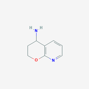 molecular formula C8H10N2O B3361097 3,4-Dihydro-2H-pyrano[2,3-B]pyridin-4-amine CAS No. 911826-23-8