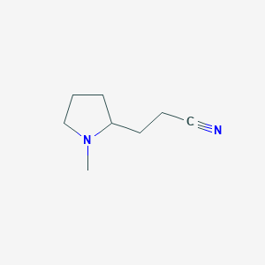 molecular formula C8H14N2 B3361109 3-(1-Methylpyrrolidin-2-yl)propanenitrile CAS No. 91274-97-4