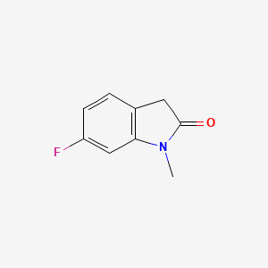 molecular formula C9H8FNO B3361112 6-氟-1-甲基吲哚啉-2-酮 CAS No. 913240-15-0