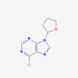 molecular formula C9H9ClN4O B3361134 6-chloro-9-(tetrahydrofuran-2-yl)-9H-purine CAS No. 91366-99-3