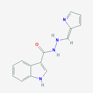 molecular formula C14H12N4O B336114 N'-[(Z)-pyrrol-2-ylidenemethyl]-1H-indole-3-carbohydrazide 