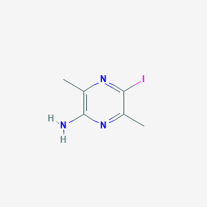 molecular formula C6H8IN3 B3361142 5-Iodo-3,6-dimethylpyrazin-2-amine CAS No. 91416-91-0