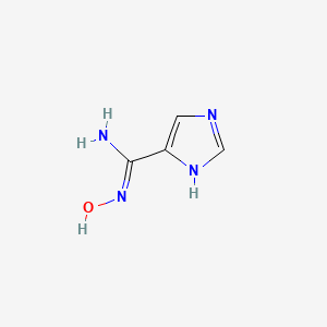 molecular formula C4H6N4O B3361143 N-Hydroxy-1H-imidazole-4-carboximidamide CAS No. 914781-71-8