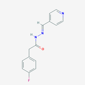 molecular formula C14H12FN3O B336115 2-(4-fluorophenyl)-N'-(4-pyridinylmethylene)acetohydrazide 