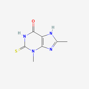 molecular formula C7H8N4OS B3361197 6H-Purin-6-one, 1,2,3,7-tetrahydro-3,8-dimethyl-2-thioxo- CAS No. 91725-06-3
