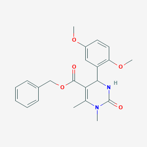 molecular formula C22H24N2O5 B336120 Benzyl 6-(2,5-dimethoxyphenyl)-3,4-dimethyl-2-oxo-1,6-dihydropyrimidine-5-carboxylate 