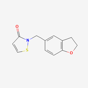 molecular formula C12H11NO2S B3361216 2-[(2,3-Dihydro-1-benzofuran-5-yl)methyl]-1,2-thiazol-3(2H)-one CAS No. 918107-67-2