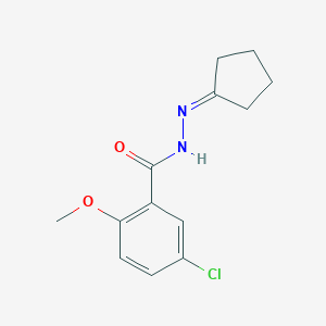 molecular formula C13H15ClN2O2 B336123 5-chloro-N'-cyclopentylidene-2-methoxybenzohydrazide 