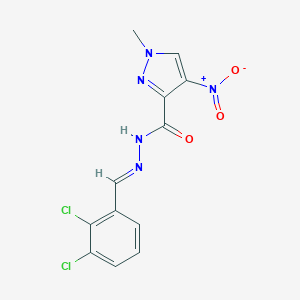 molecular formula C12H9Cl2N5O3 B336125 N'-(2,3-dichlorobenzylidene)-4-nitro-1-methyl-1H-pyrazole-3-carbohydrazide 