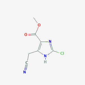 methyl 2-chloro-5-(cyanomethyl)-1H-imidazole-4-carboxylate