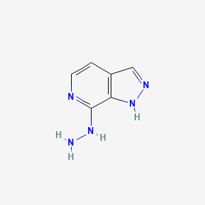 molecular formula C6H7N5 B3361271 7-Hydrazinyl-1H-pyrazolo[3,4-c]pyridine CAS No. 918485-11-7