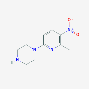 molecular formula C10H14N4O2 B3361289 1-(6-Methyl-5-nitropyridin-2-yl)piperazine CAS No. 918531-21-2