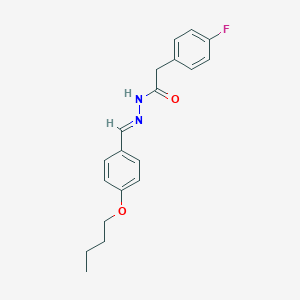 molecular formula C19H21FN2O2 B336130 N'-(4-butoxybenzylidene)-2-(4-fluorophenyl)acetohydrazide 