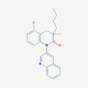 molecular formula C23H23FN2O B3361302 3-Butyl-5-fluoro-3-methyl-3,4-dihydro-2H-[1,3'-biquinolin]-2-one CAS No. 918645-87-1