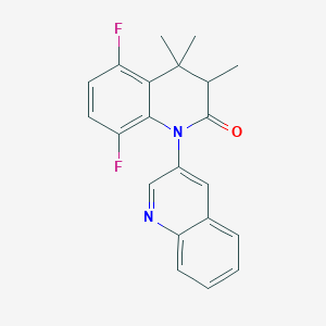 molecular formula C21H18F2N2O B3361305 5,8-Difluoro-3,4,4-trimethyl-3,4-dihydro-2H-[1,3'-biquinolin]-2-one CAS No. 918646-25-0